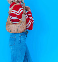 Sage The Label - CADDIE COLLARED STRIPE SWEATER