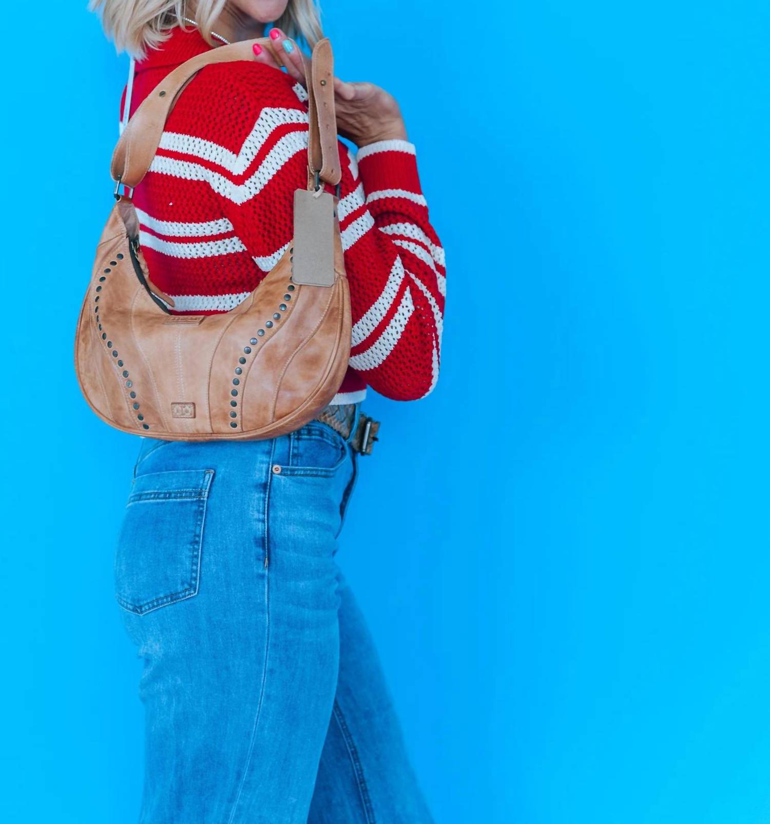 Sage The Label - CADDIE COLLARED STRIPE SWEATER