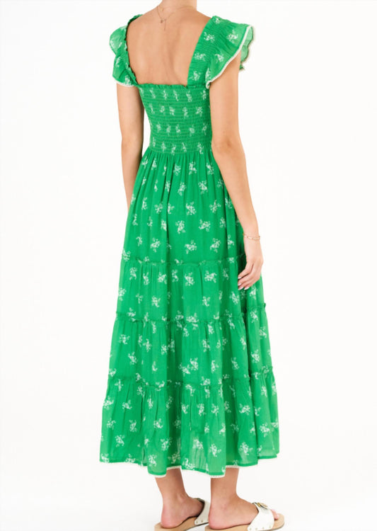 M.A.B.E. - Vivi Print Square Neck Maxi Dress