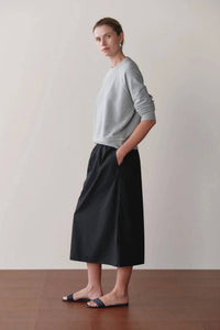 Donni. - Pop Elastic Waistband Skirt