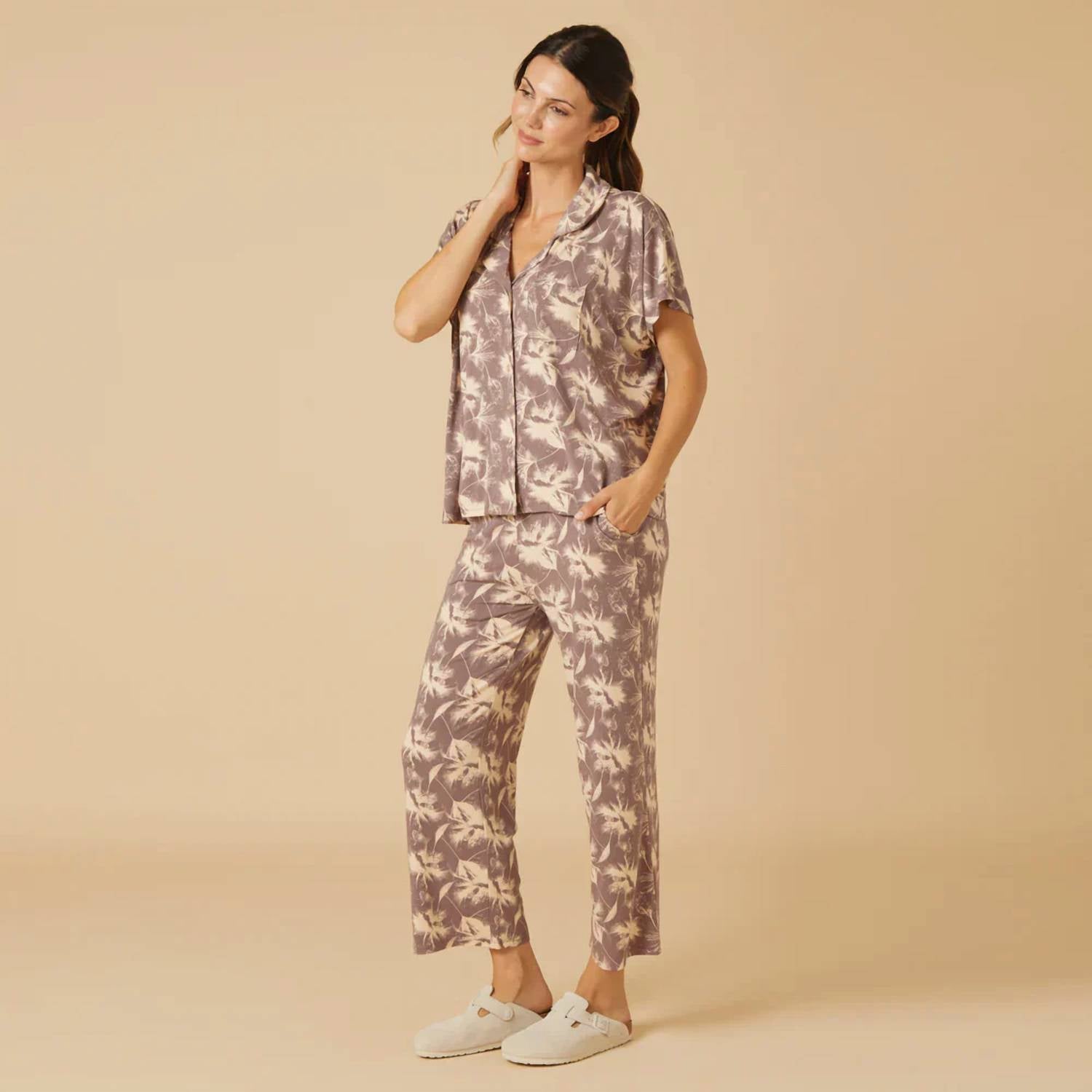 Softies - Caftan Top And Cropped Pant Set