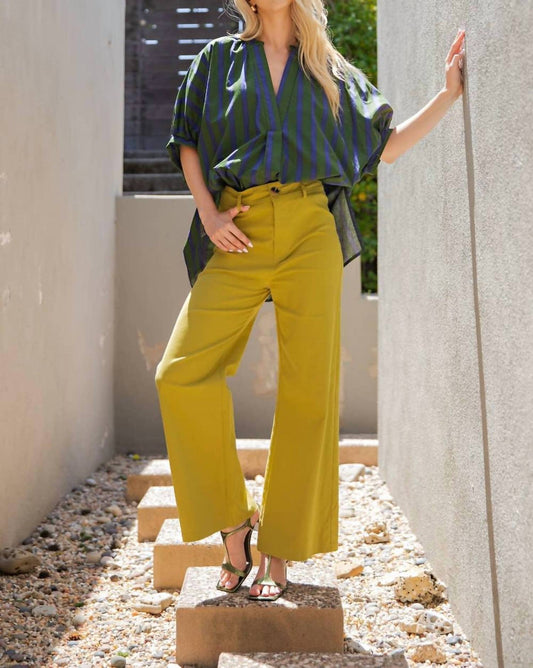 Glam - High-Waist Straight Pants