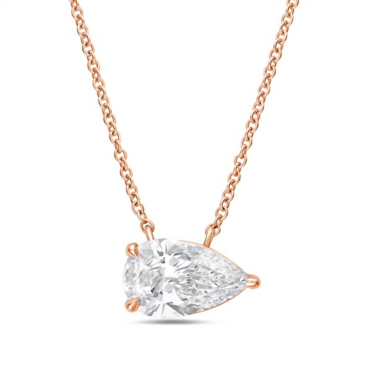 Diana M Jewels - Women's Pear Shape East West Diamond Pendant (12.00 Ct) - Luxe