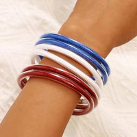 Bosuk - Women's Glitter Jelly Bangle Set