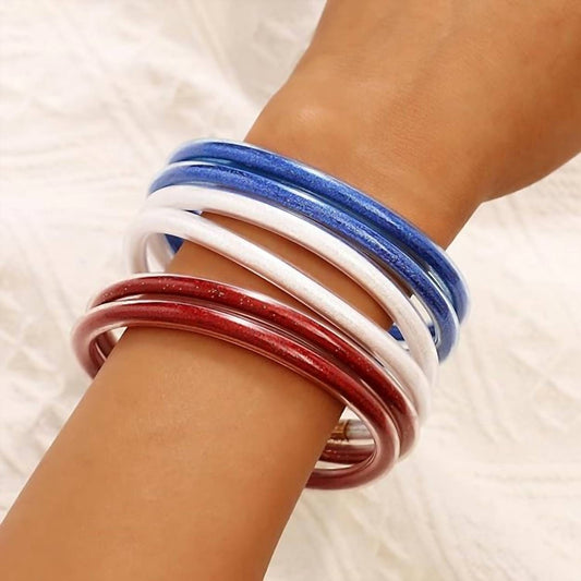 Bosuk - Women's Glitter Jelly Bangle Set