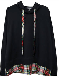 Karen Kane - Catalina Contrast Plaid Hem Hoodie