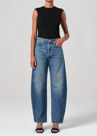 AGOLDE Women's Luna High Rise Pieced Taper Jean in split - women's jeans