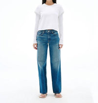 SLVRLAKE Jazmine Mid-rise Jeans in troubled mind - women's jeans - detail view
