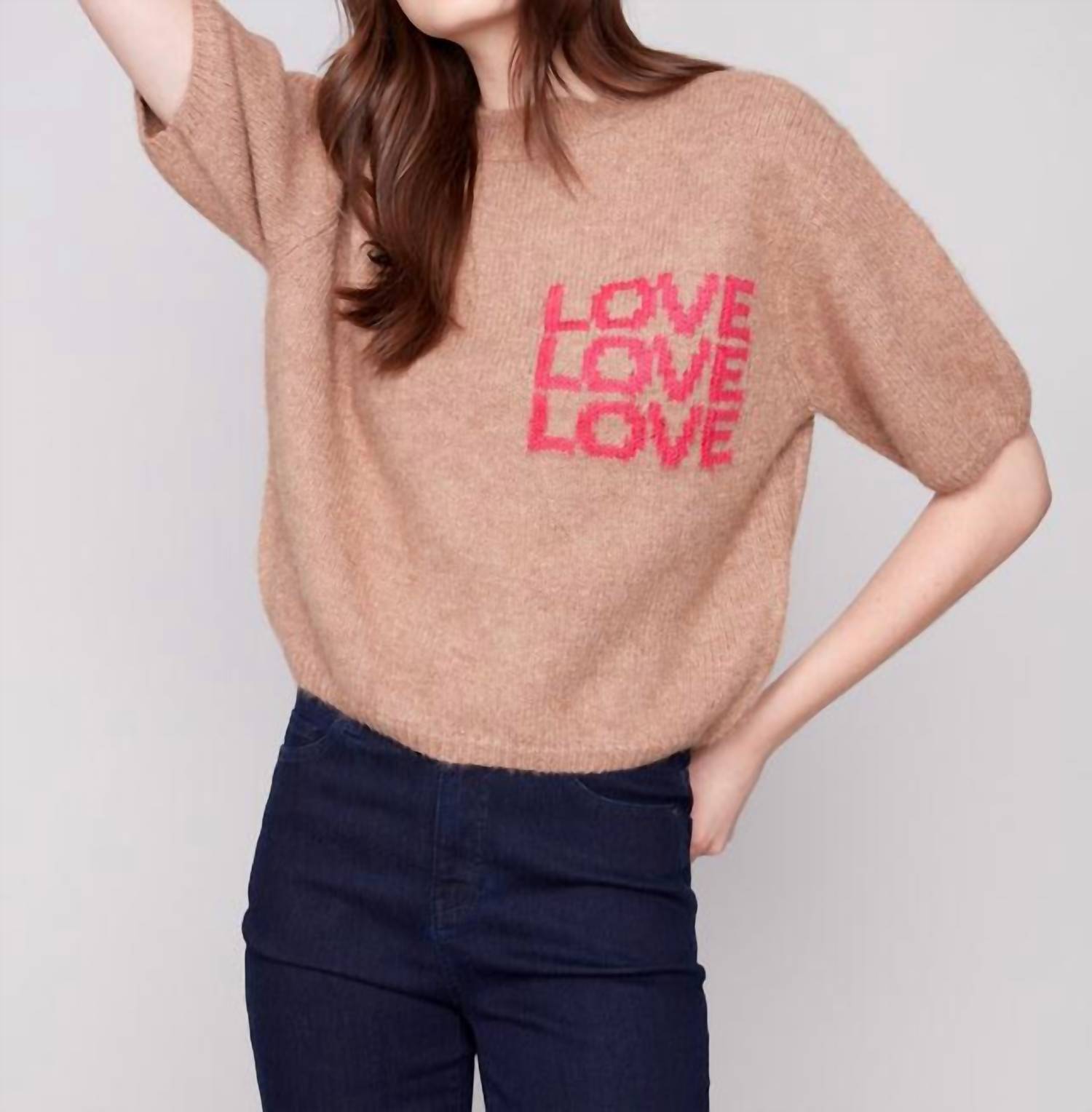 Charlie B - Balloon Elbow Sleeve Knit Sweater