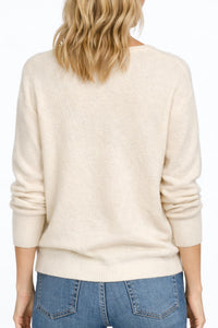 ISABEL MARANT Obitina Top in ecru - women's long sleeve top - detail view