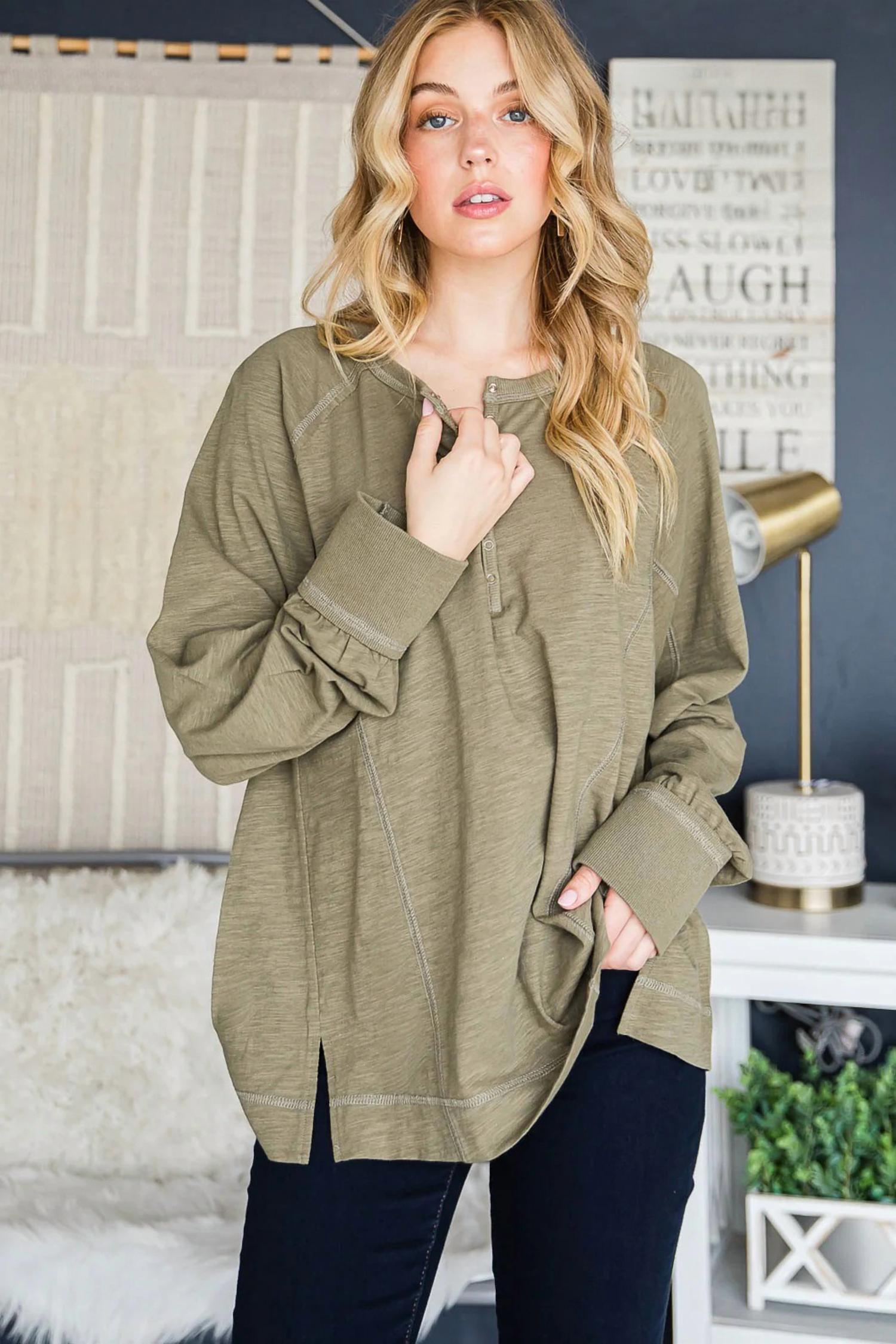 Cotton Bleu - Cotton Casual Top - Plus