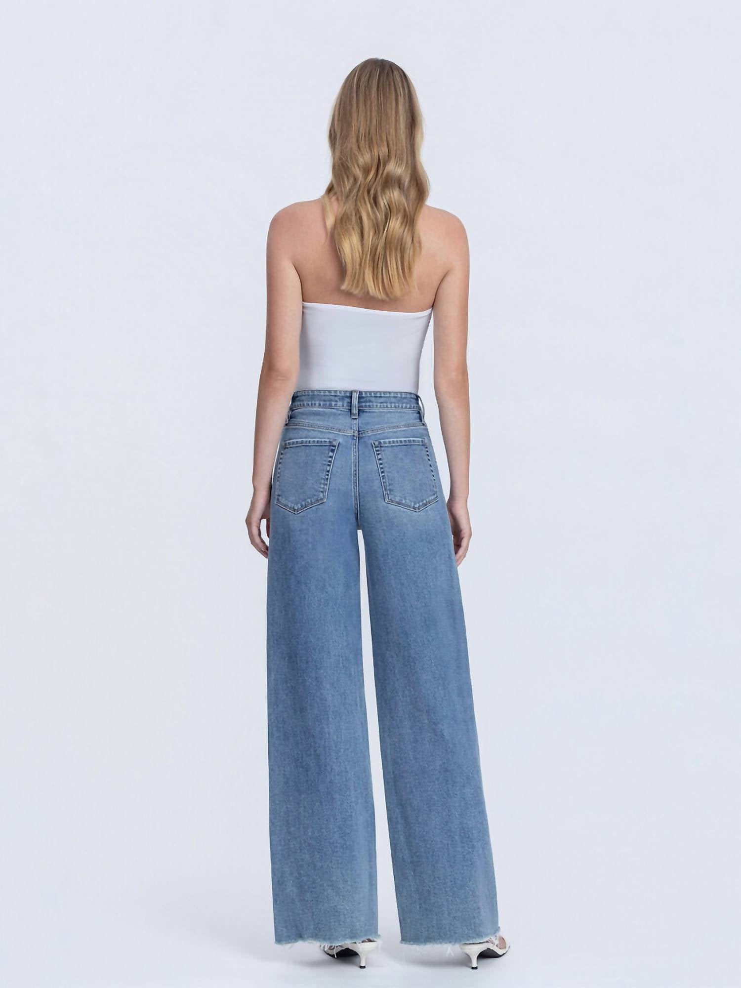 Flying Monkey - Super High Rise Wide Leg Denim