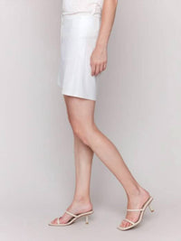 Charlie B - Foil Linen Stretch Short