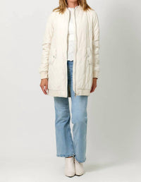 Mystree - Quilted Long Bomber Jacket