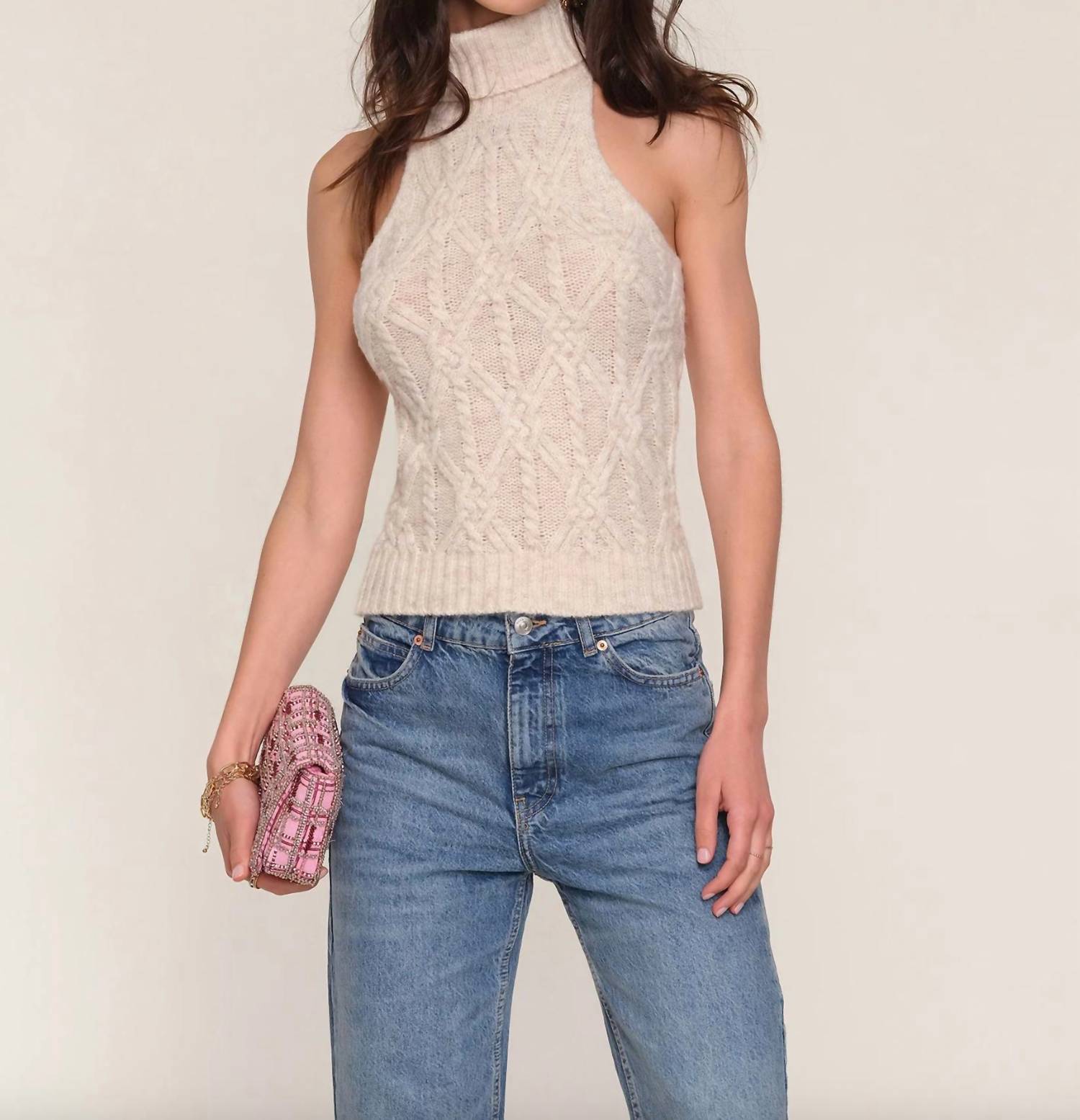 heartloom Elise Sweater Tank Top in bisque - women's tank top