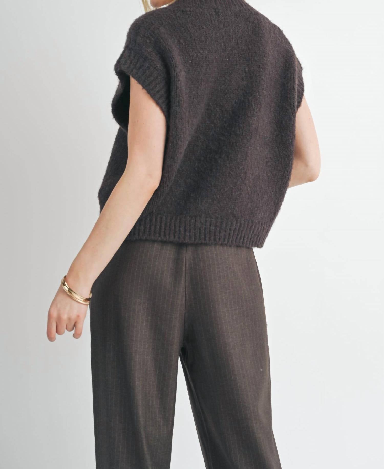 Sage The Label - Peyton Oversized V Neck Sweater Vest