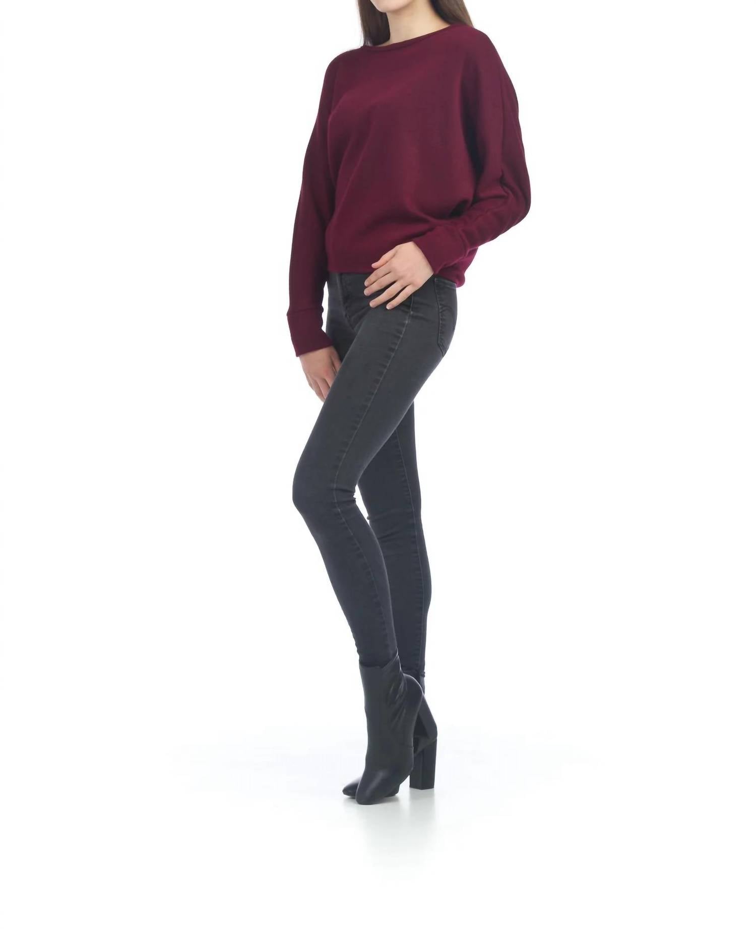 Papillon - Cropped Dolman Sleeve Sweater