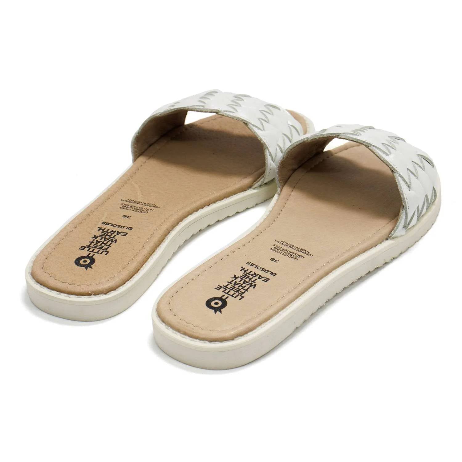 Oldsoles - Girl's Puff Leather Slides