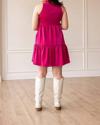Southern Grace - Red Wine Tiered Dress