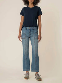 Kut From The Kloth - Kelsey High Rise Ankle Flare Front Seam Patch Pocket Jeans