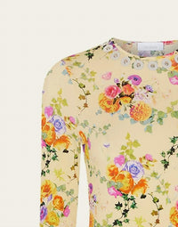 Rabanne - Floral-print Long-sleeve Top