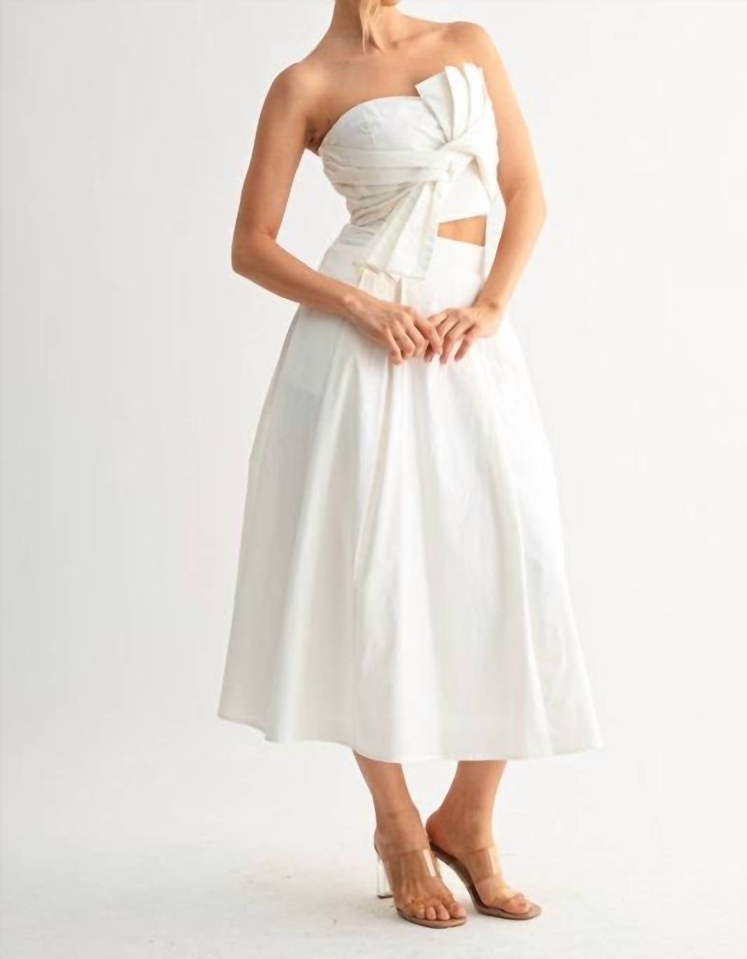 Evenuel - Tied Pleat Crop Set
