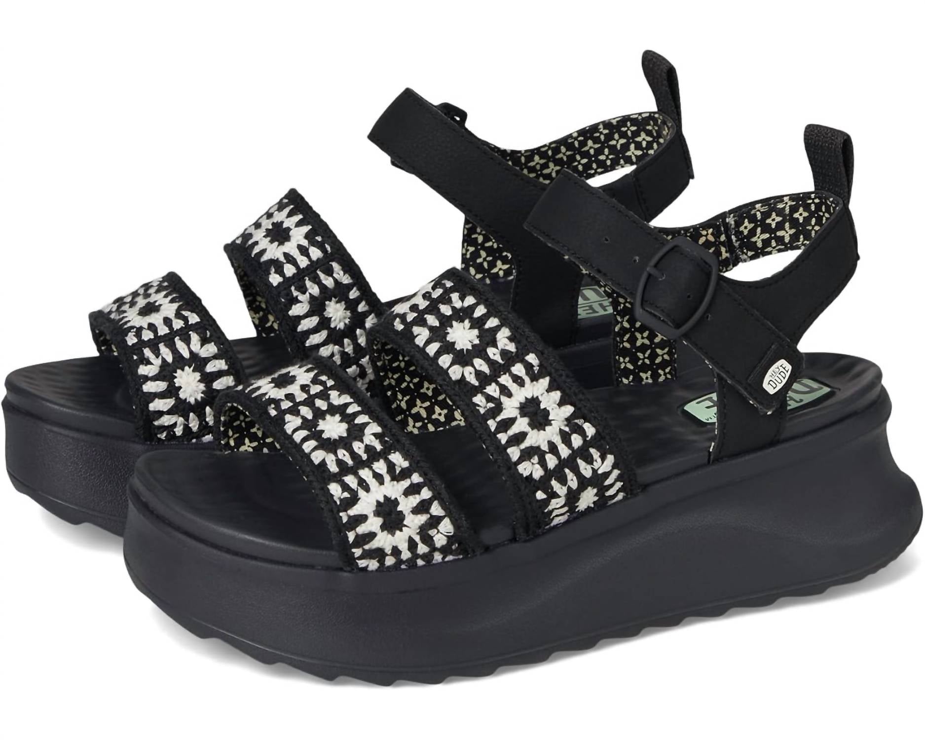 Hey Dude - Women's Delray Buckle Cottage Crochet Sandal