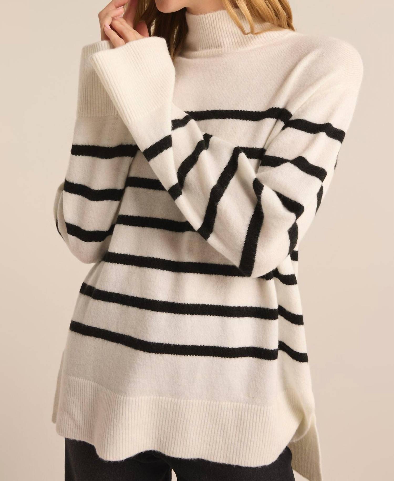 Z Supply - FIN STRIPE TURTLENECK SWEATER