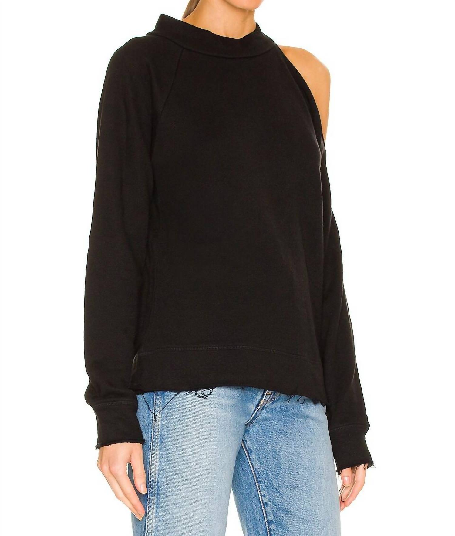 Chaser - VENTED SHOULDER LONG SLEEVE MOCK NECK RAGLAN PULLOVER