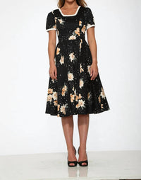 Orchid Bloom - Floral Swing Dress