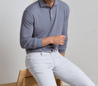 Peter Millar - Lyons Stripe Performance Jersey Long-sleeve Polo