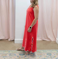 Karlie - Scallop Midi Dress