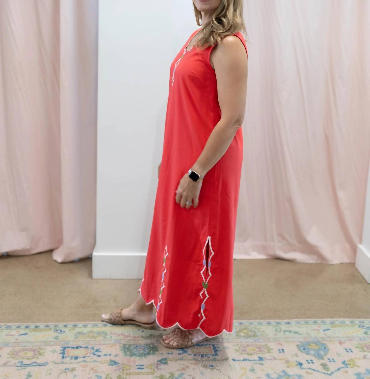 Karlie - Scallop Midi Dress