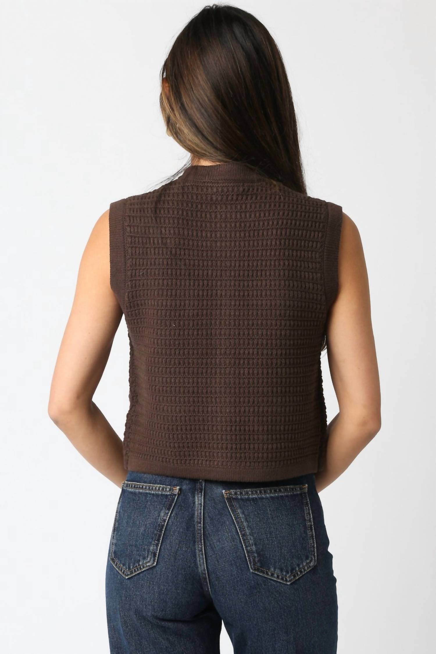 Olivaceous - Selena Button Knit Top
