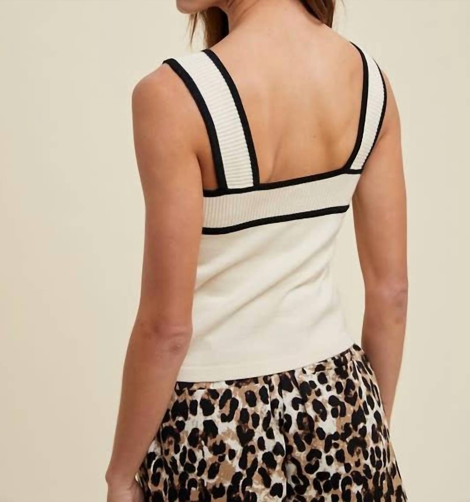 Wishlist - Contrast Sweater Tank Top