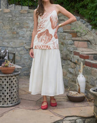 Moon River - Spaghetti Strap Seashell Midi Dress