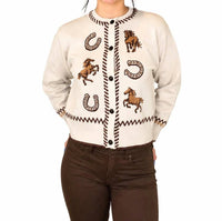 Skies Are Blue - Desert Rodeo Western Intarsia Cardigan