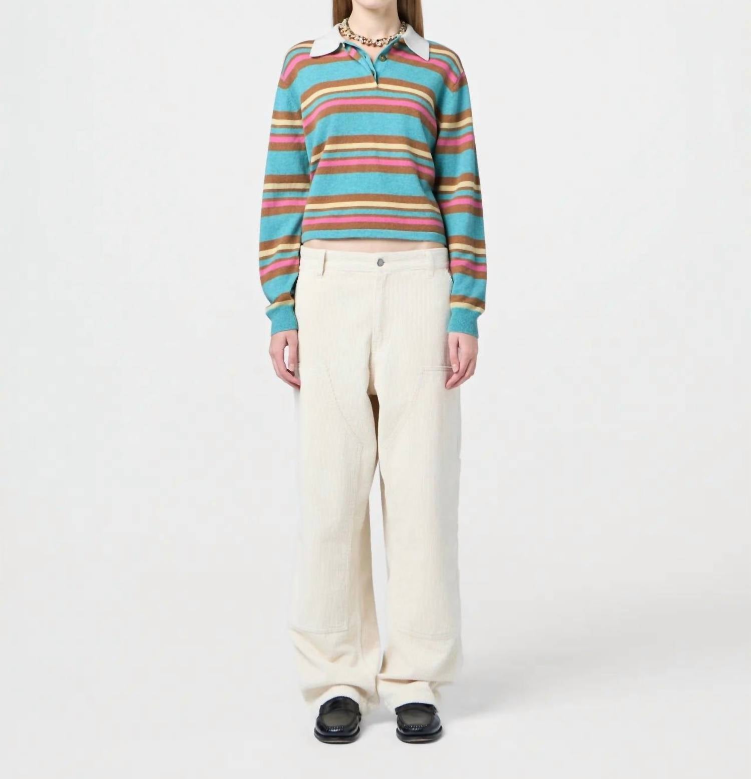 Guest In Residence - Cropped Stripe Rugby Sweater