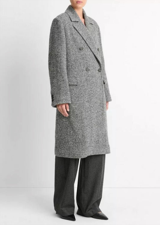 Vince - Herringbone Double Breasted Coat