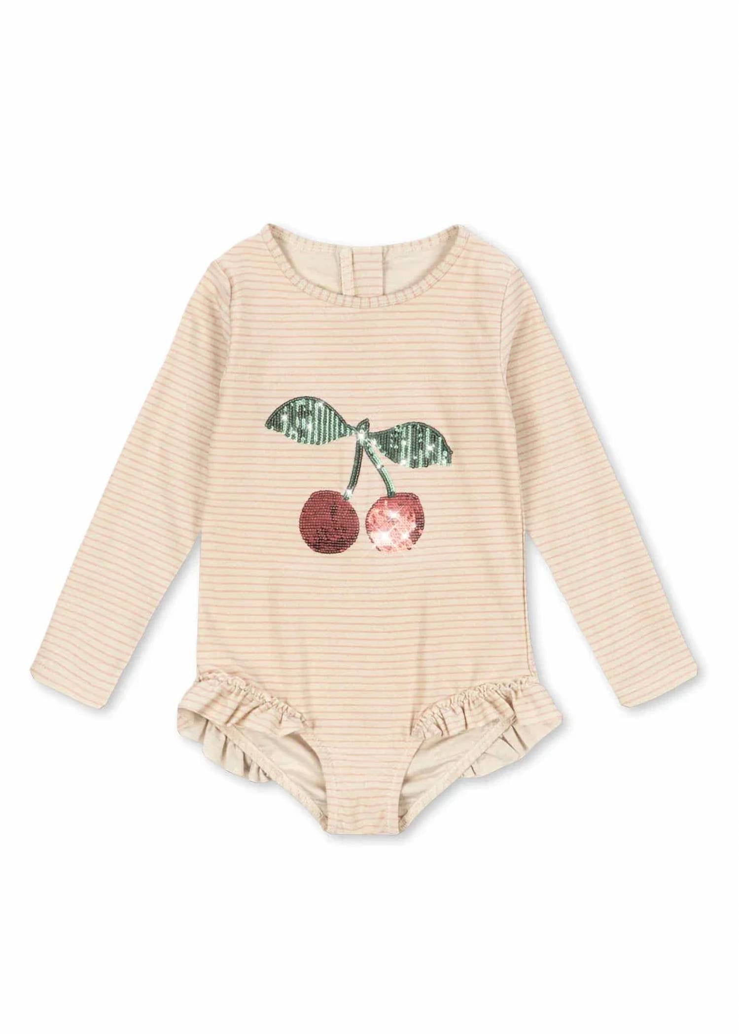 Konges Sløjd - Kid's Jade Sequin Cherry Swimsuit