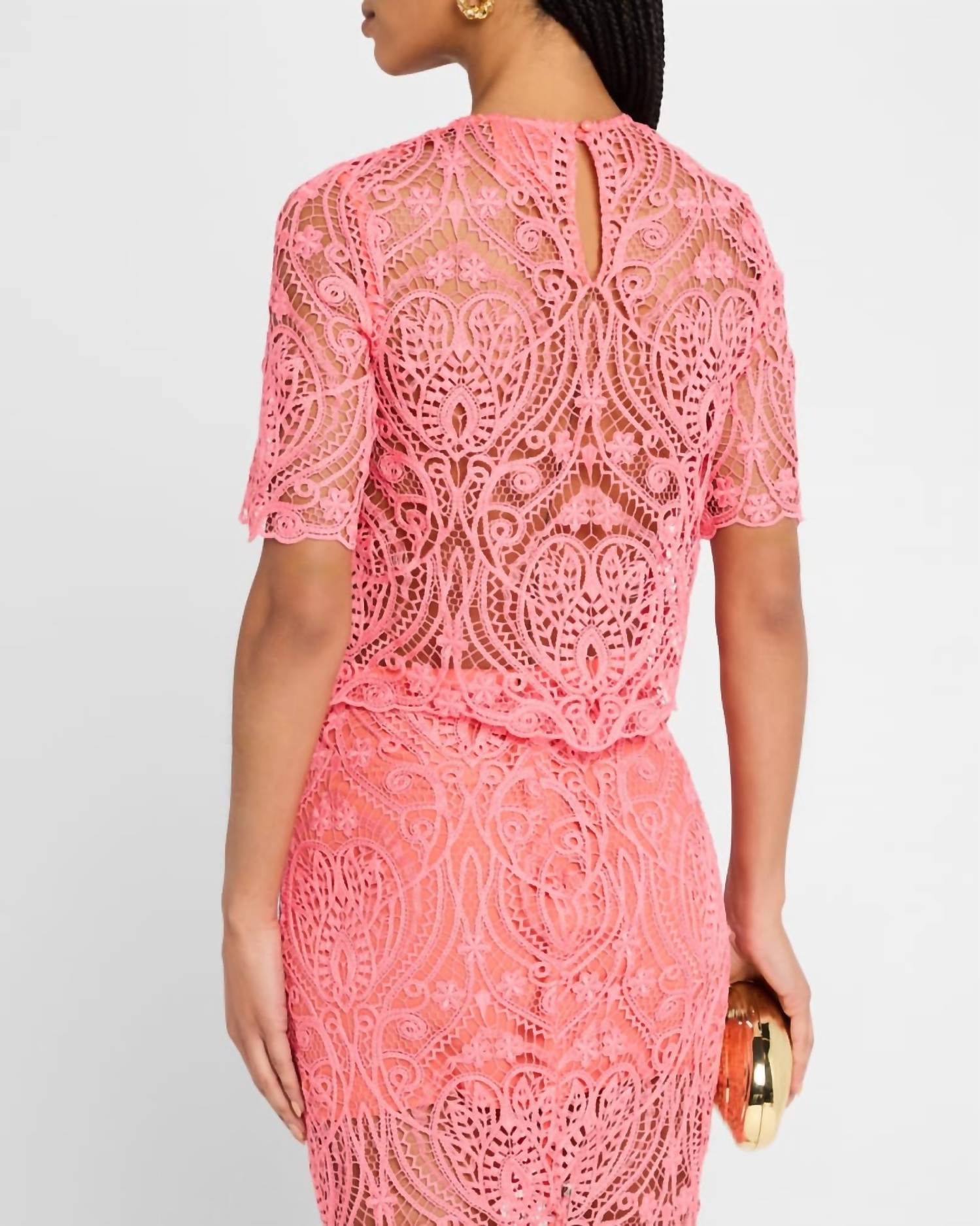 Le Superbe - Lace Short Sleeve Tee