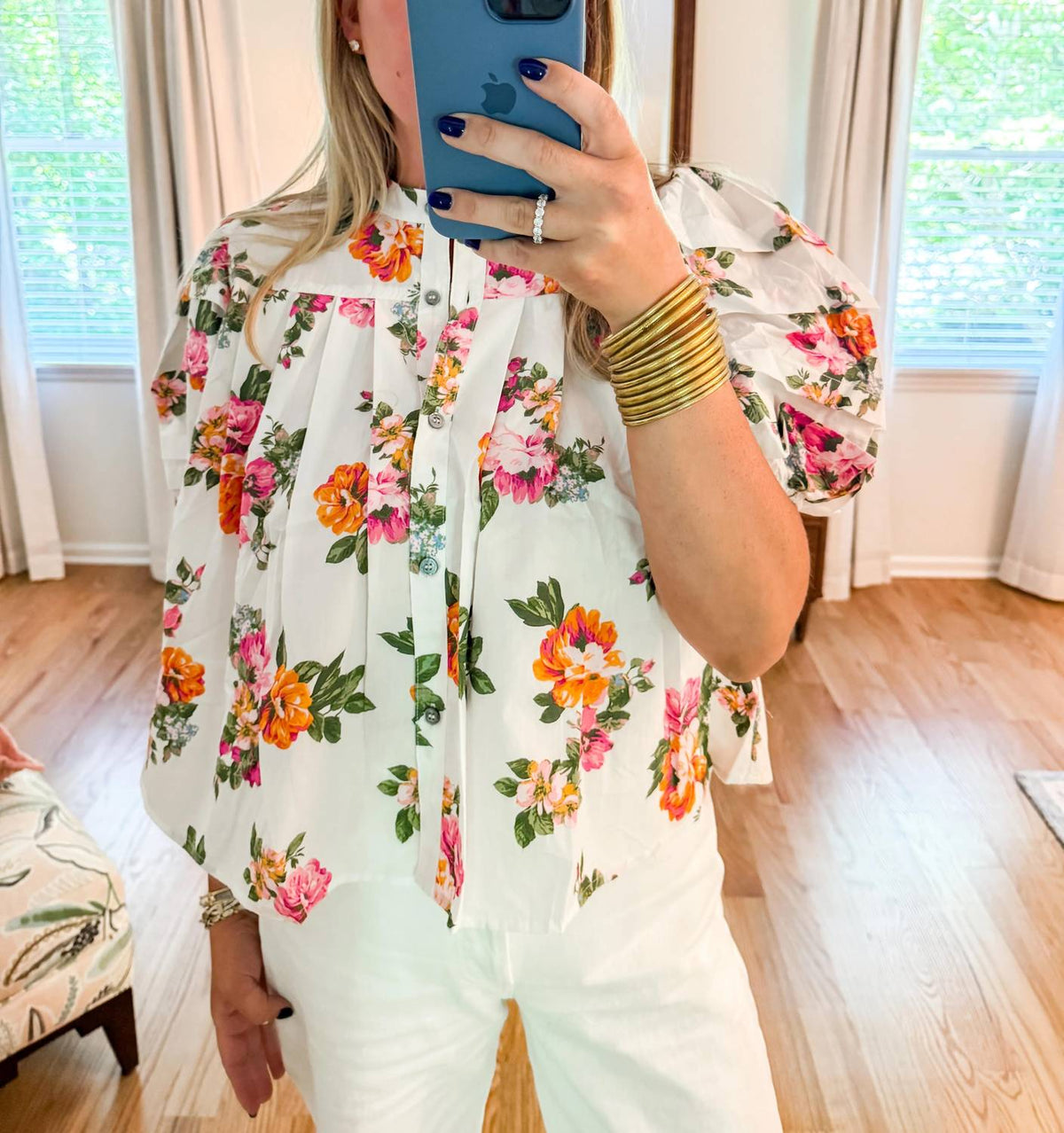 Olivaceous - Women's The Charleston Floral Top