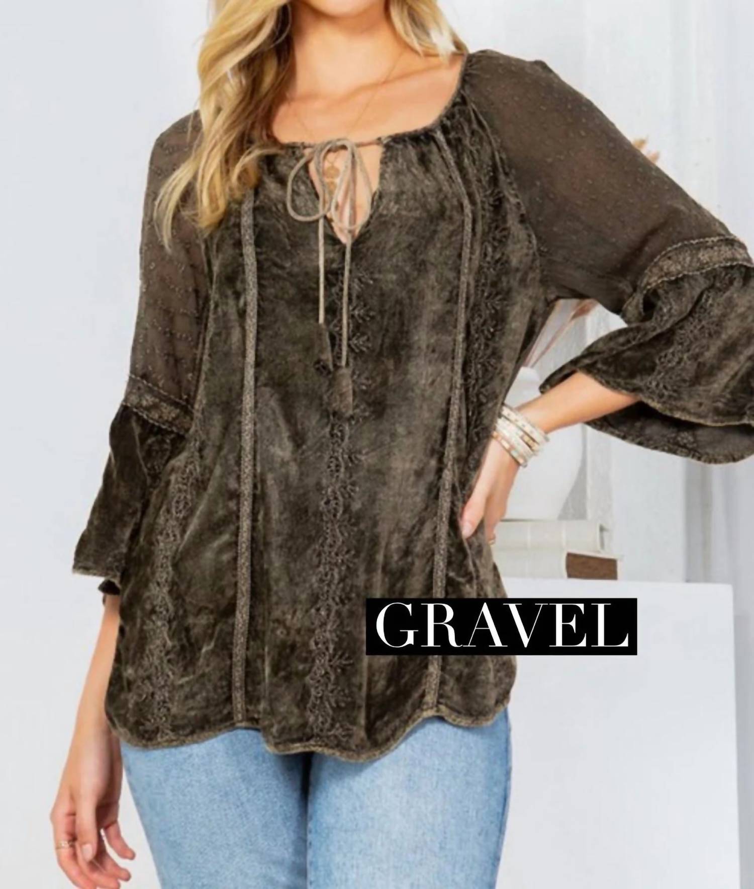 Young Threads - Patchwork Peasant Top