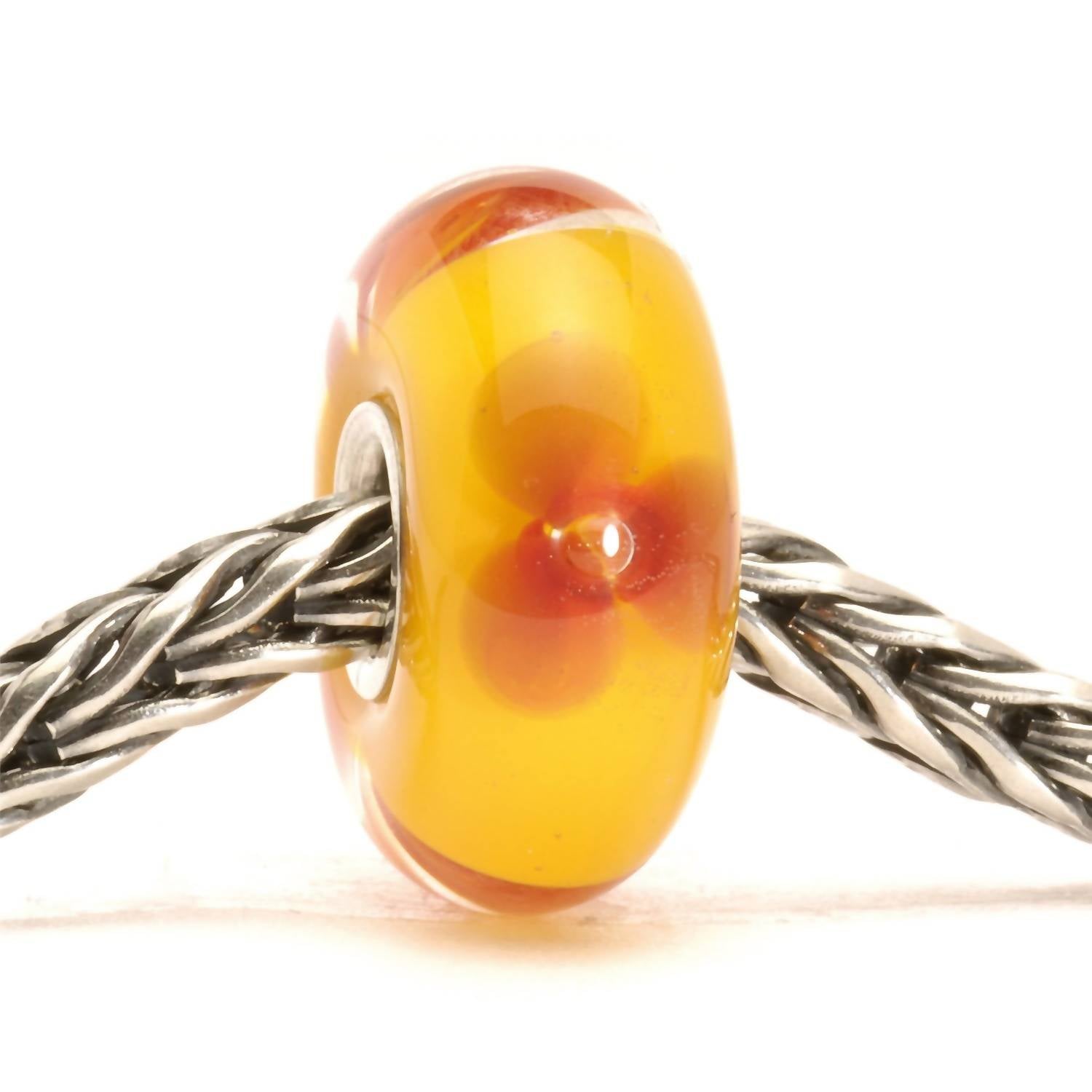 Trollbeads Women's Flower Glass Bead Charms in orange - women's accessory - detail view