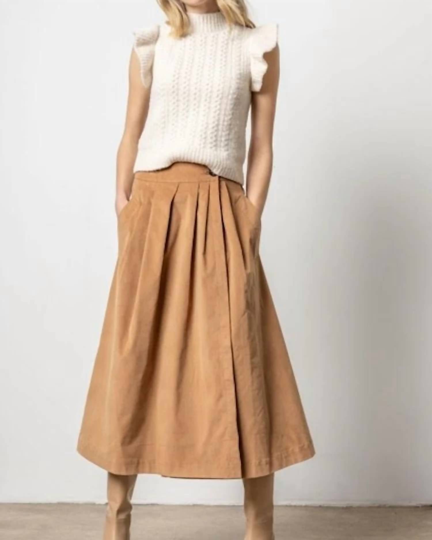 Lilla P - Corduroy Wrap Skirt