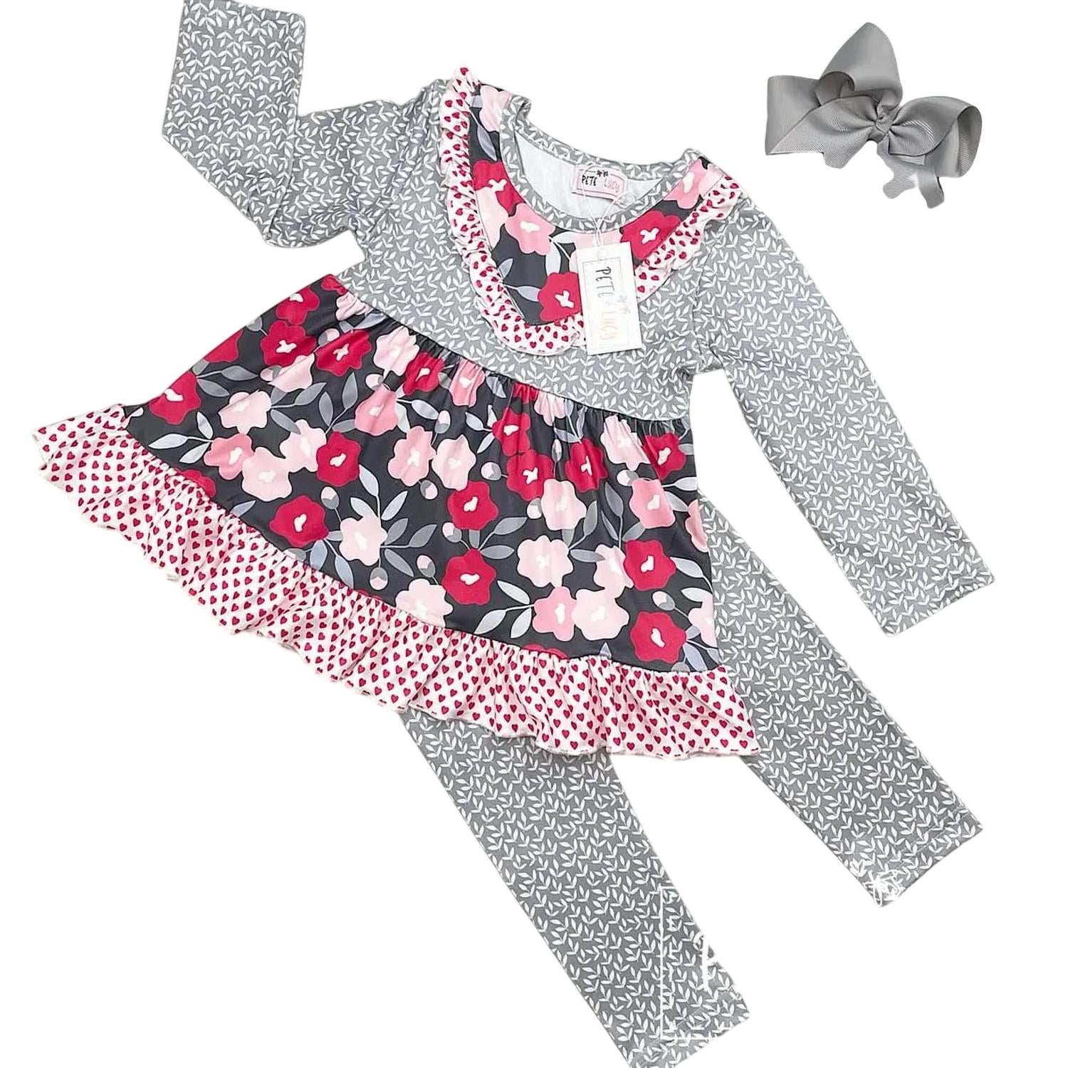 Pete + Lucy - Girls I Love Poppies Pant Set