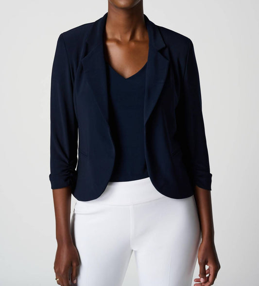 Joseph Ribkoff - Women's Rushed Sleeve Blazer
