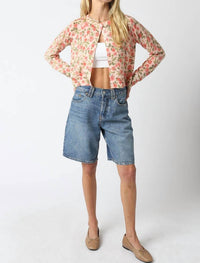OLIVACEOUS Louise Floral Knit Top in multi - women's shirt - view 4