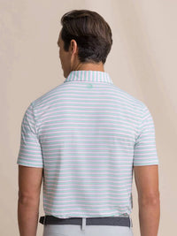 Southern Tide - Water Way Stirpe Coastal Breeze Performance Polo