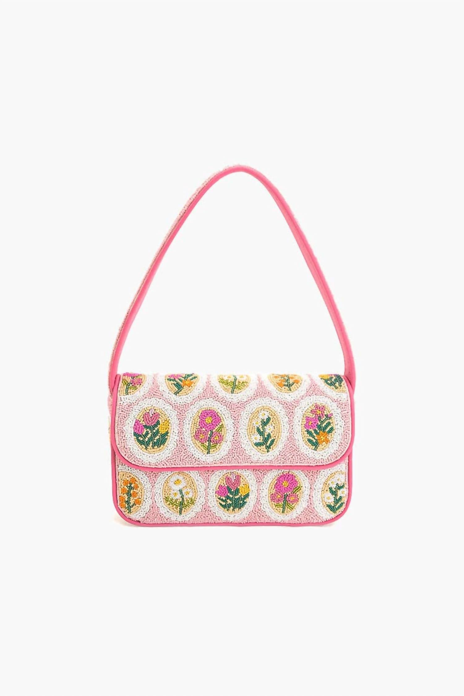 America & Beyond - Women's Blooming Medallions Beaded Shoulder Bag